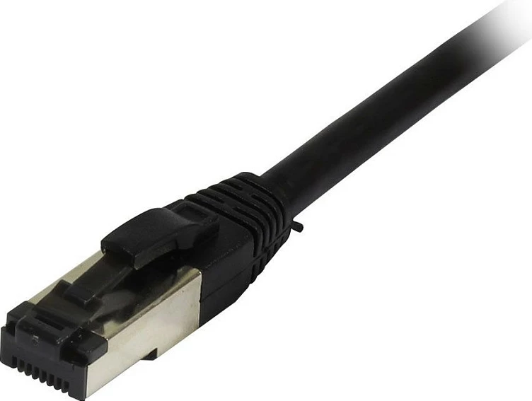 Kabllo rrjeti Synergy21 RJ45 CAT8.1, 0.25m, S/FTP, 2000MHz, e zezë