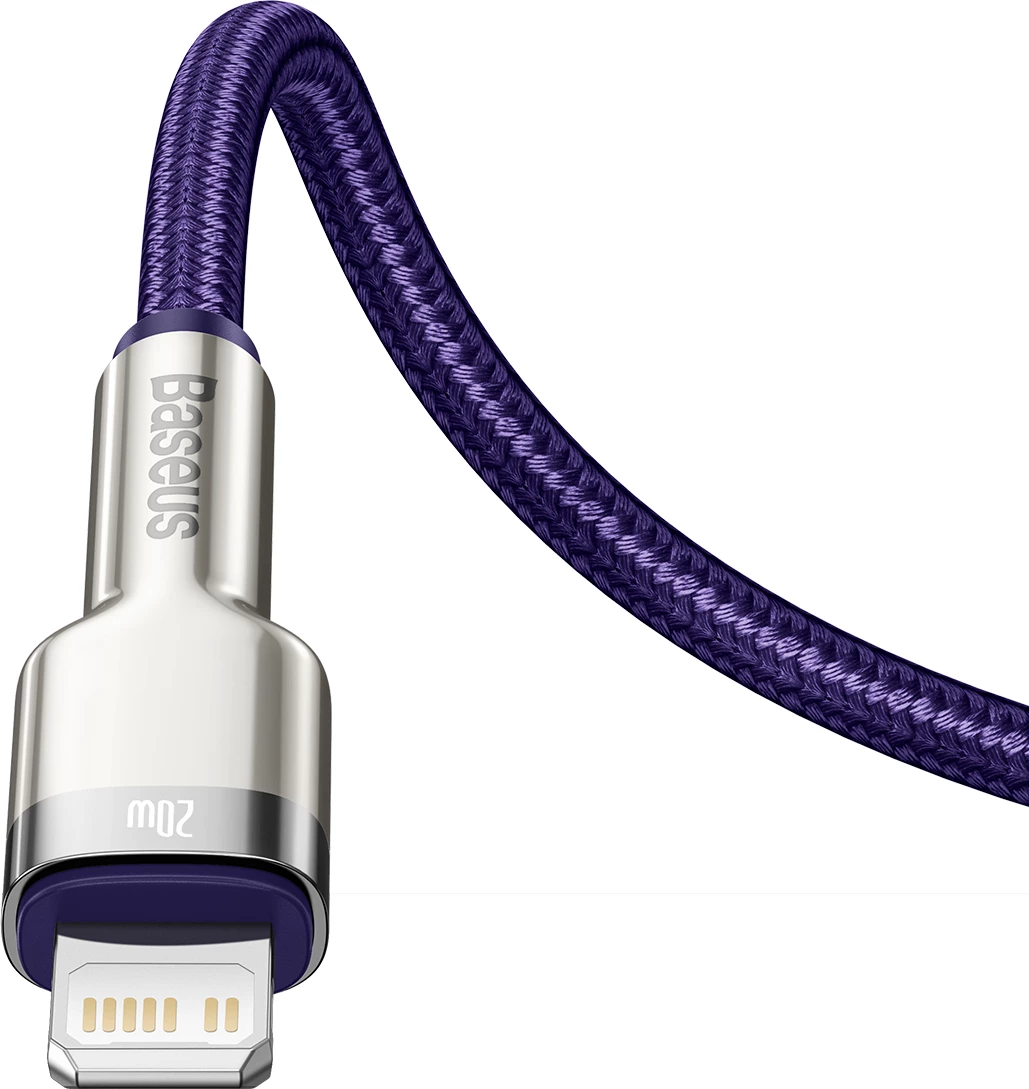 Kabllo USB-C në Lightning Baseus Cafule, 1m, 20W, vjollcë