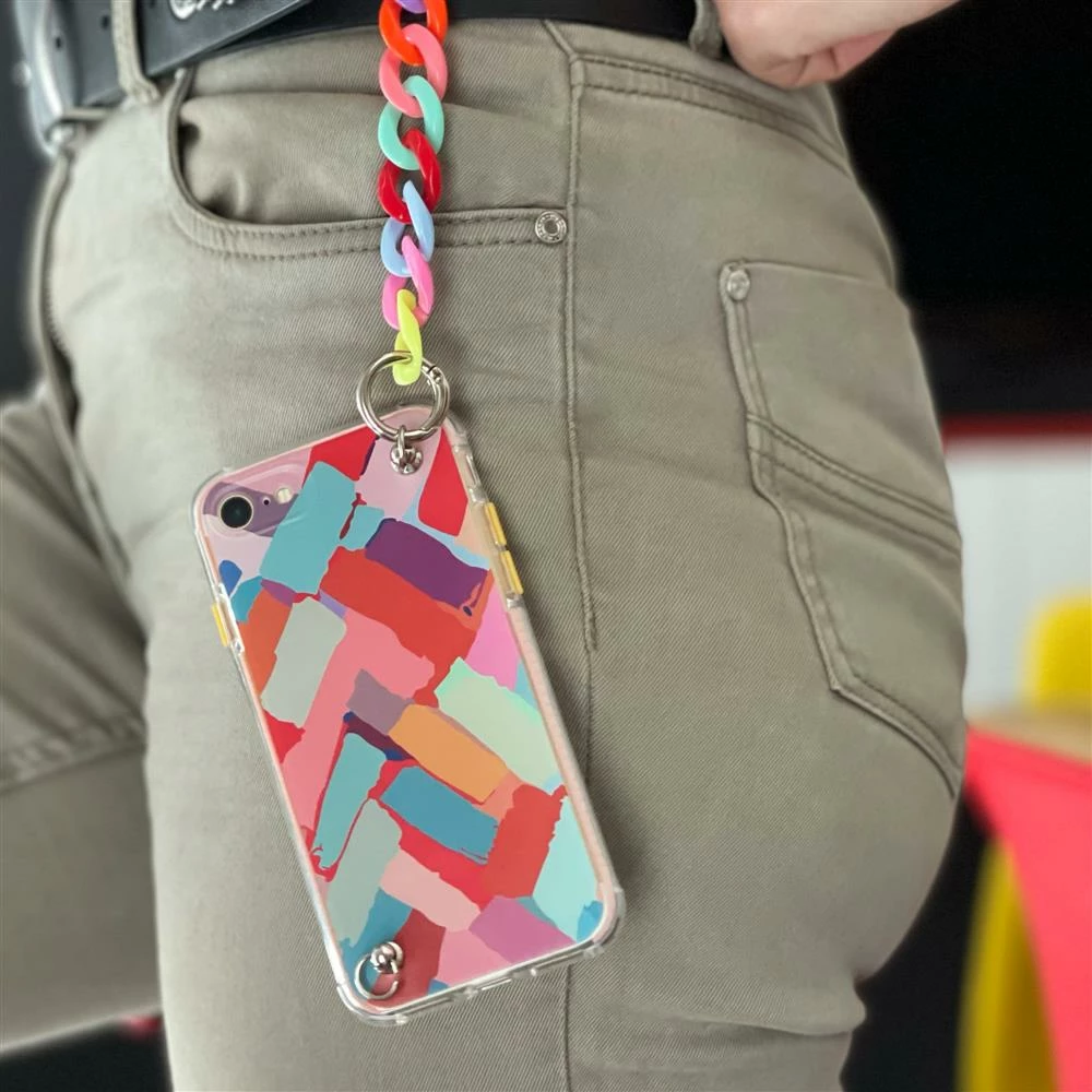 Mbështjellës Hurtel Color Chain për iPhone 7 Plus / 8 Plus, shumëngjyrësh me varëse zinxhir