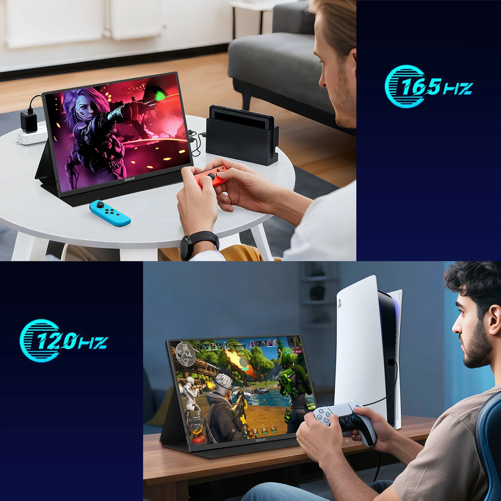 Monitor portativ Zeuslap P16K Pro 16\" 2.5K (2560x1600) IPS 165Hz 3ms 500 nits, zi