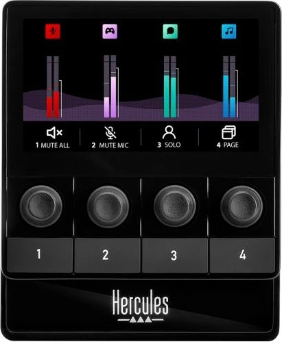 Kontrollues audio Hercules Stream 100, 4 butona, i zi