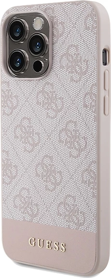 Mbështjellës Guess 4G Stripe për iPhone 14 Pro Max, Rozë