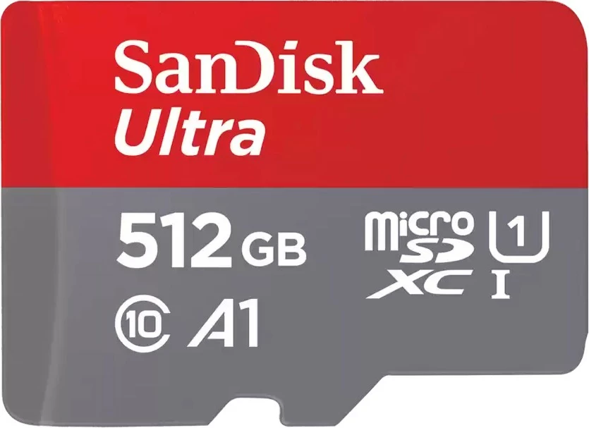 Kartelë memorie Sandisk Ultra microSDXC 512GB, gri/kuqe