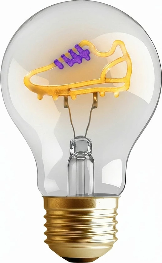 Llambë LED dekorative Synergy21 A68, këpucë futbolli, e rikarikueshme, e artë