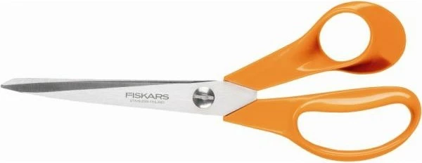 Gërshërë tekstili Fiskars Profi 25cm, çelik inox, dorezë portokalli