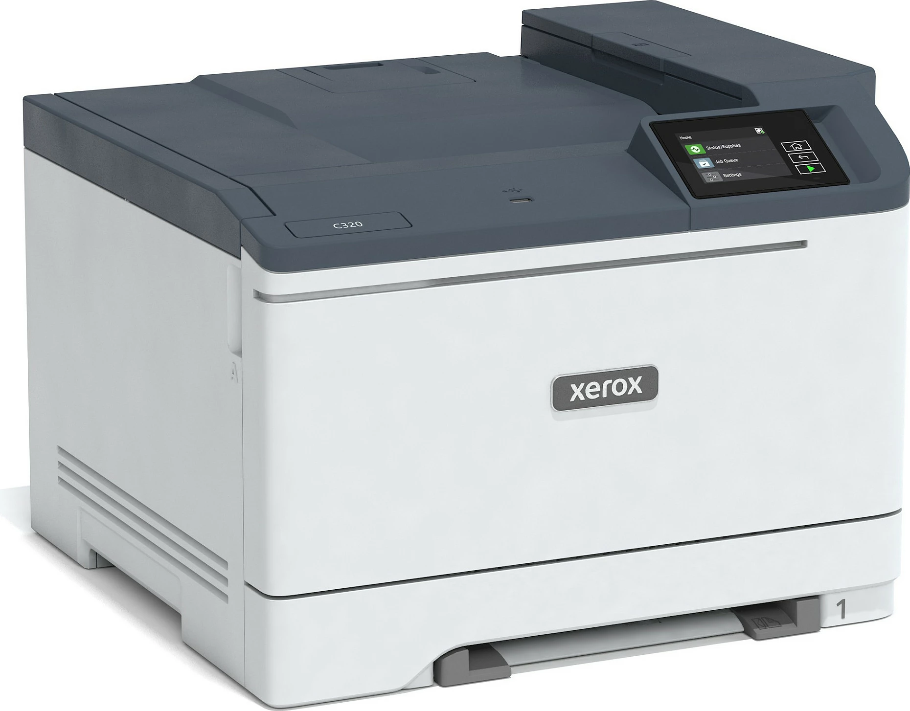 Printer lazer me ngjyra Xerox C320 DNI, A4, Duplex, Wi‑Fi, Ethernet, 33 ppm, bardhë/gri