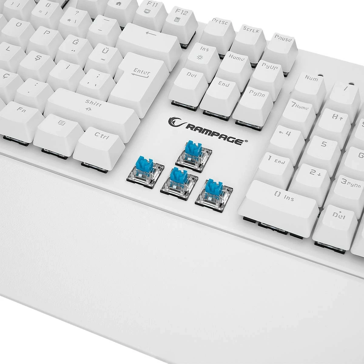 Tastierë mekanike Rampage KB-R86 UMBRA, Blue Switch, RGB, e bardhë