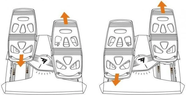 Pedala fluturimi Thrustmaster T.Flight, për PC/PS4, e zezë