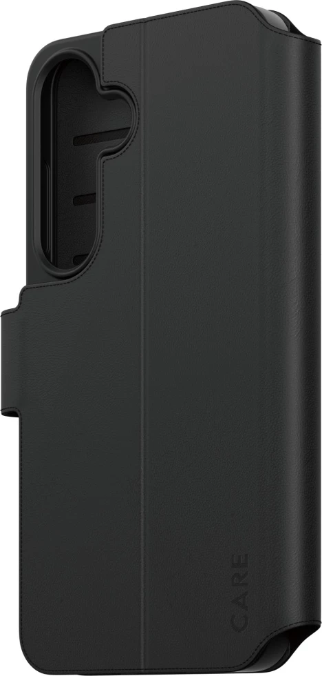 Mbështjellës PanzerGlass CARE wallet me kickstand për Samsung Galaxy S25, Zi