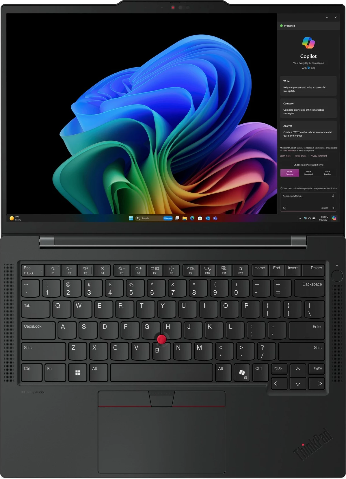 Laptop Lenovo ThinkPad T14s, 14", Qualcomm Snapdragon, 32GB RAM, 1TB SSD, i zi (DE keyboard)