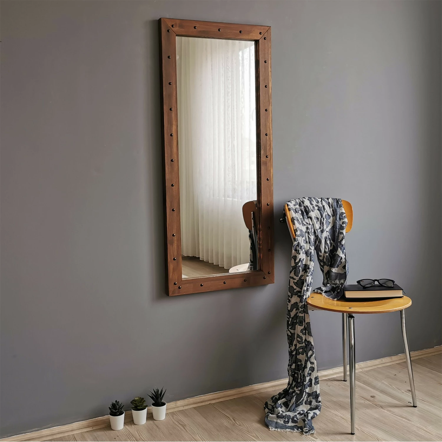 Pasqyrë ngjyrë arre, Hanah Home, Z50110CV, 50x110cm