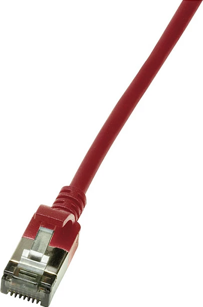Kabllo rrjeti LogiLink Cat.6A SlimLine TPE 5m, e kuqe