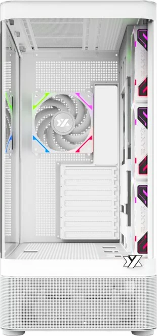 Kasë XYZ PC GEAR Quantum ARGB Midi Tower ATX/Micro-ATX/Mini-ITX, e bardhë, me 4 ventilatorë ARGB (X-CS-QUANTUM-W)