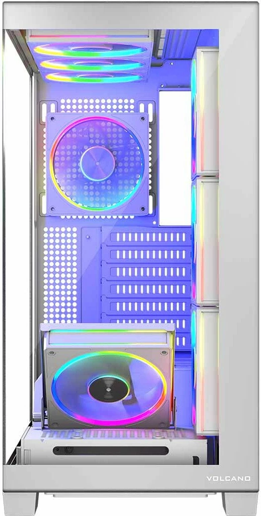 Kasë Modecom Volcano Stellar 8F ARGB (AT-STELLAR-8F-ARGB-20) ATX Midi Tower, USB-C, e bardhë