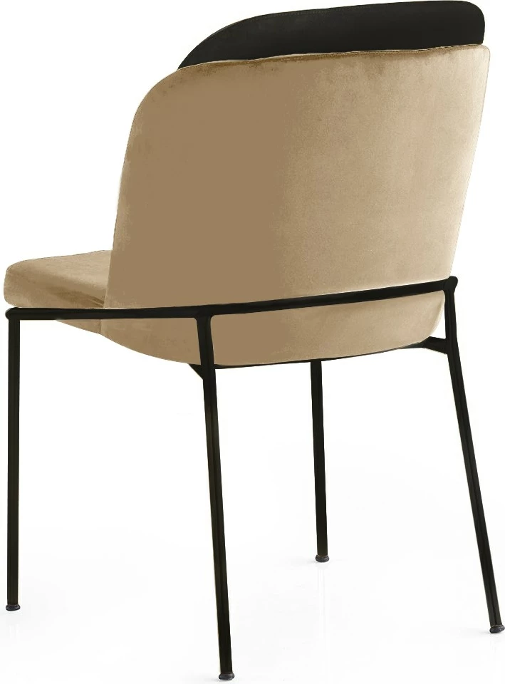 Set karrigesh (2 copë), Hanah Home, DR - 145 V2, kadife, ngjyrë e zezë dhe krem