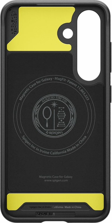 Mbështjellës Spigen Rugged Armor Mag MagSafe për Samsung Galaxy S25, i zi