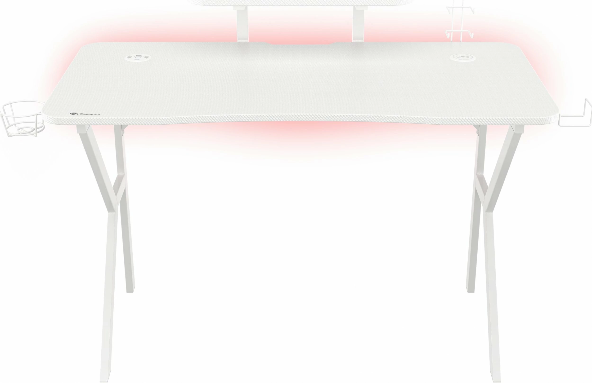 Tavolinë gaming GENESIS Holm 320 RGB 120x60 cm, e bardhë