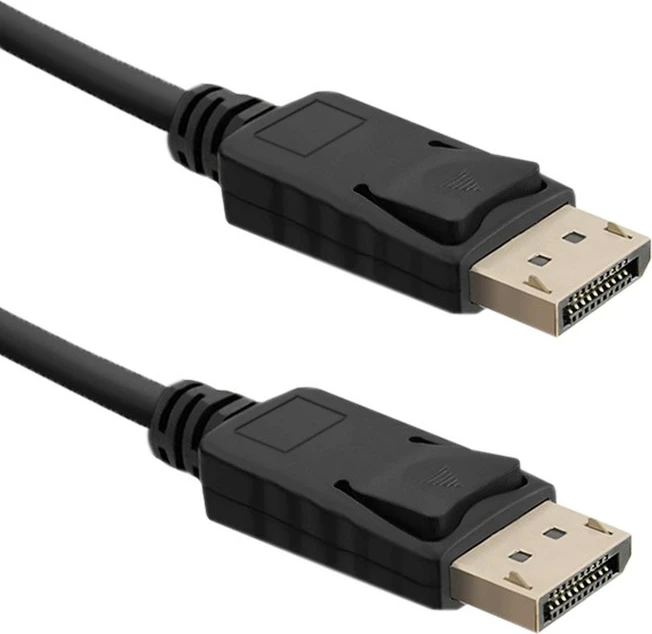 Kabllo DisplayPort v1.4, Qoltec 50586, DP mashkull–mashkull, 1.5 m, e zezë