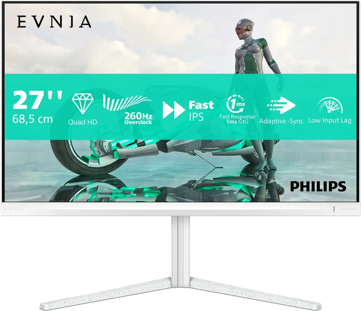 Monitor Philips 27M2N3501PA, 27 inç, Quad HD, 260Hz, i bardhë