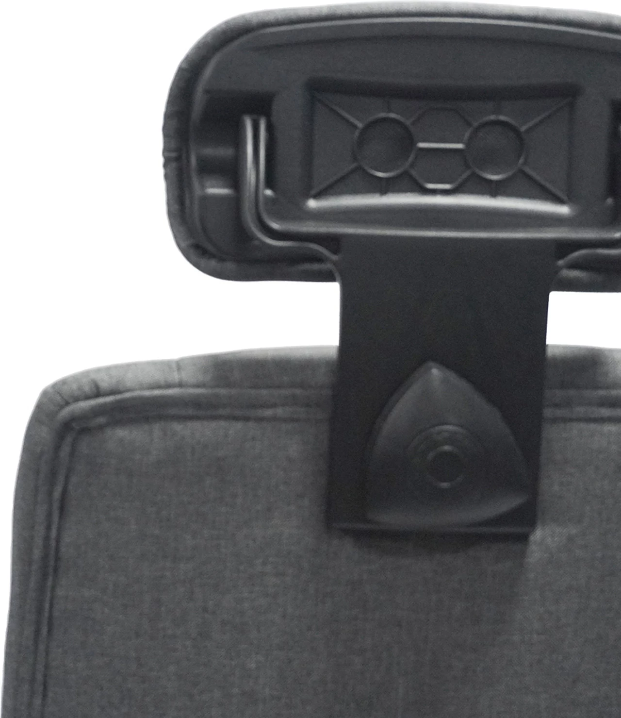 Karrige zyre NIMBLE FH1199.12, pëlhurë gri, kornizë dhe bazë najloni e zezë, 51x61x130H cm