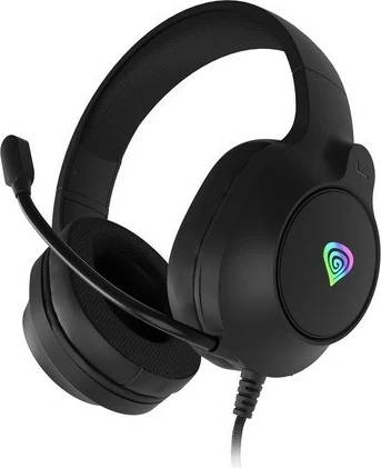 Kufje gaming Genesis Neon 213 RGB, me mikrofon, me kabllo, të zeza