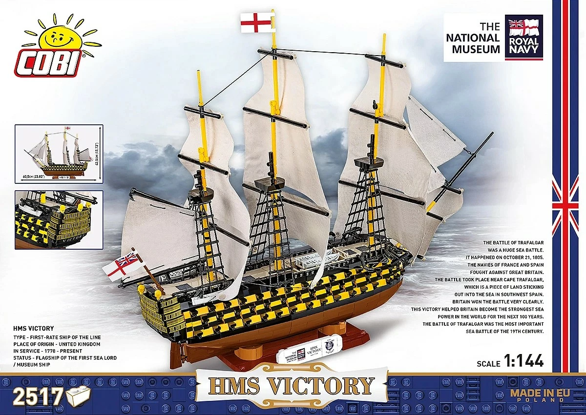 Set blloqe ndërtimi, Cobi, HMS Victory COBI-20096, 2517 pjesë, shkallë 1:144, për moshat 10+ set