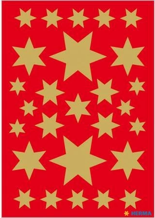 Sticker yje HERMA, letër, ngjyrë ari, ngjitës i përhershëm