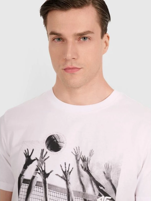 Maicë për meshkuj 4f, me print volejbolli