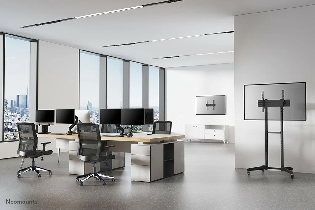 Krah monitori Neomounts NM-D775DXBLACK, për 2 ekrane, 32 inç, kapëse/gromet, i zi