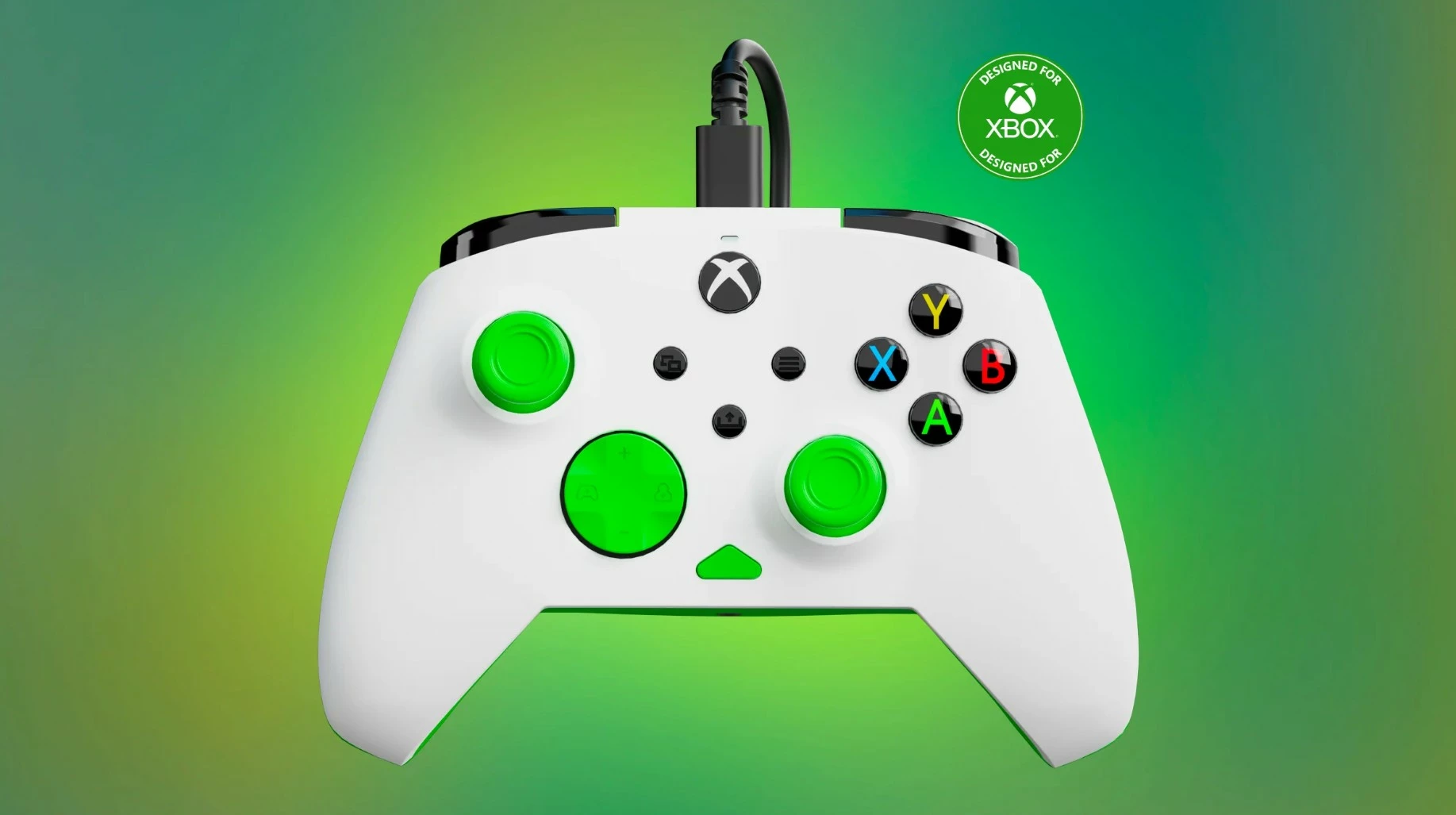 Kontroller me kabllo Turtle Beach Rematch Core për Xbox dhe PC, bardhë/jeshile