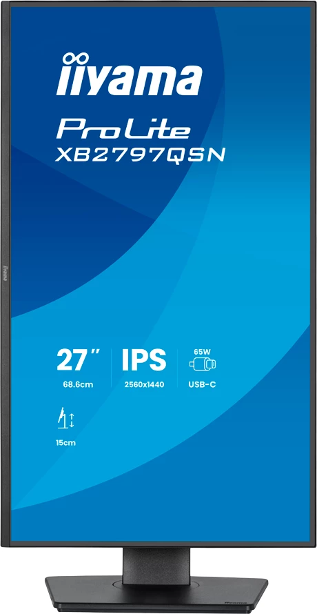 Monitor IIYAMA ProLite XB2797HSN-B1 27\" IPS Full HD 100Hz me USB-C, HDMI/DP, LAN, HAS, i zi