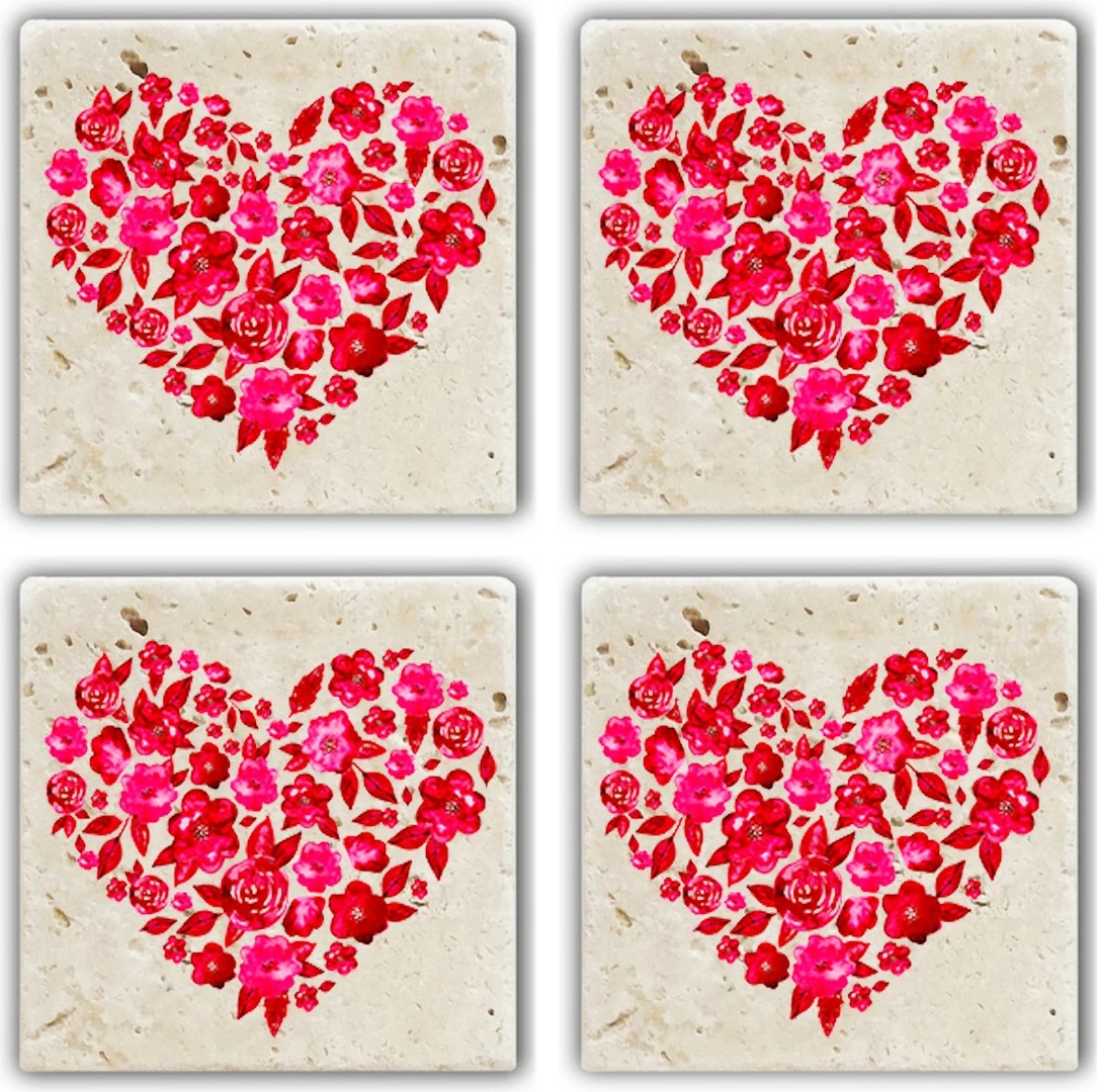 Set 4 copë nënfilxhana prej guri natyral, shumëngjyrësh, Hermia, TBA3626618872