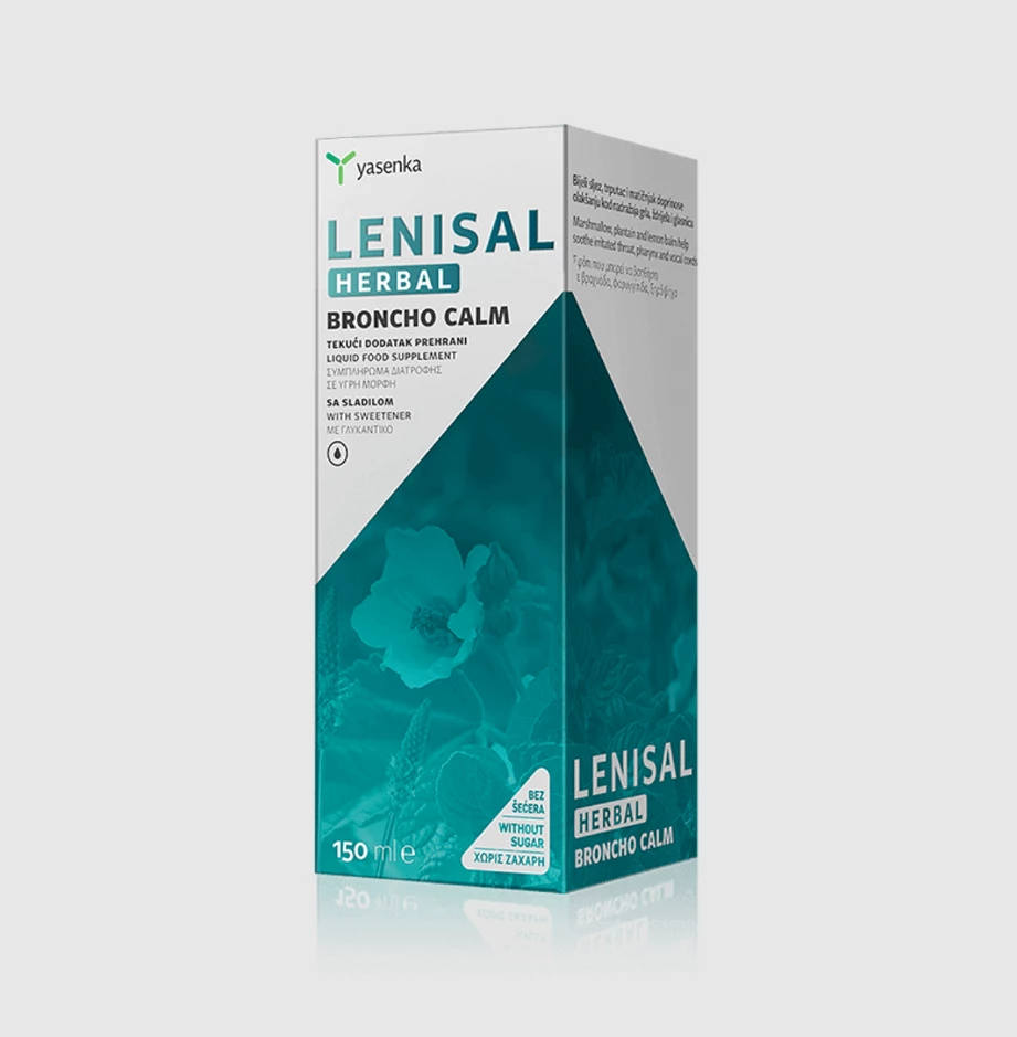 Suplement i lëngshëm ushqimore Yasenka Lenisal Herbal Broncho Calm