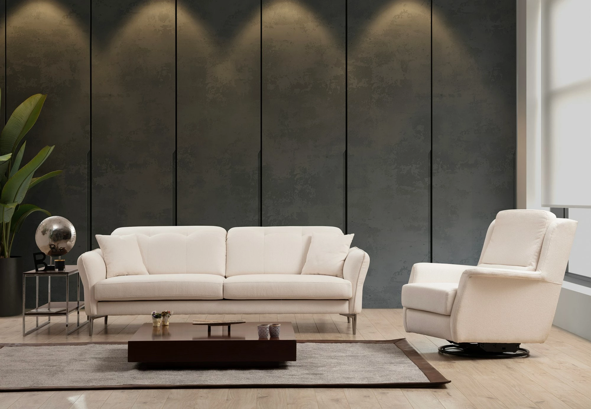 Karrige Wing Atelier del Sofa, ngjyrë e bardhë, Wing