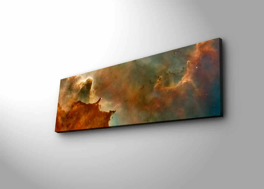 Pikturë dekorative në kanavacë me drita LED, shumëngjyrëshe, 30x90cm, 3090NASA-011