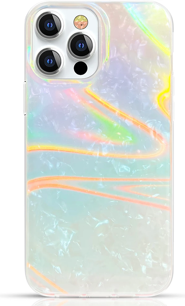 Mbështjellës Kingxbar Shell Series për iPhone 13 Pro, pearl-blue