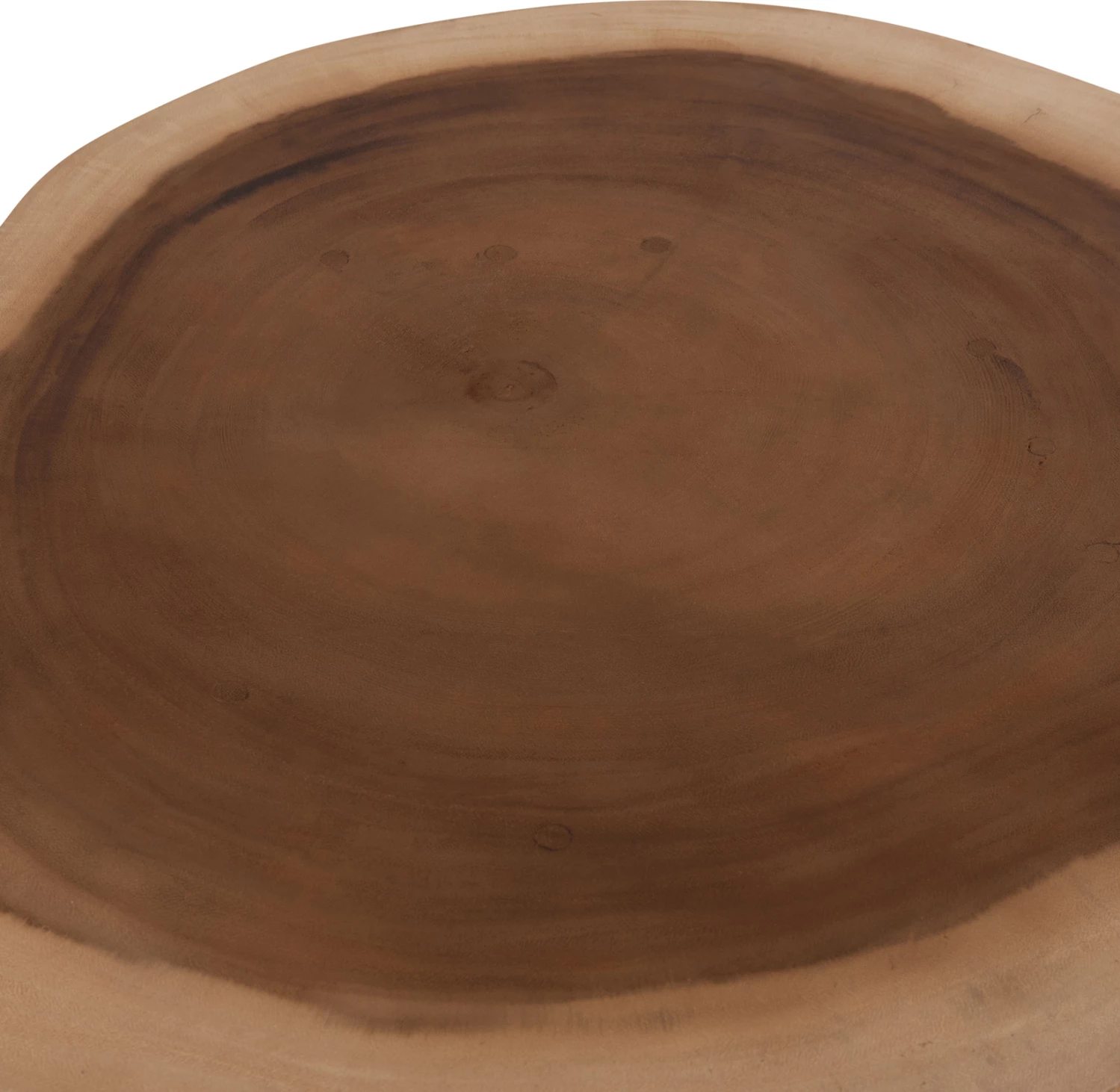 Tavolinë kafeje SERVON, dru suar natyral, këmbë metalike të zeza, 76x67x44cm