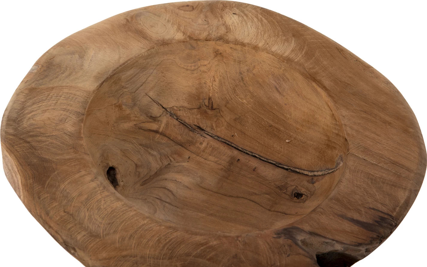 Enë dekorative për tavolinë YOKI FH9627 dru tik Φ29x6H cm