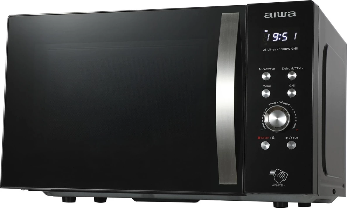 Furrë me mikrovalë AIWA MW-230DG/BK 23L 800W me Grill 1000W, e zezë