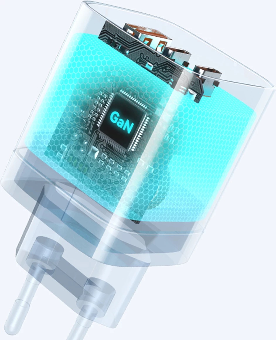 Karikues muri Wozinsky CGWCW, 65W, 2x USB-C, 1x USB-A, GaN, i bardhë