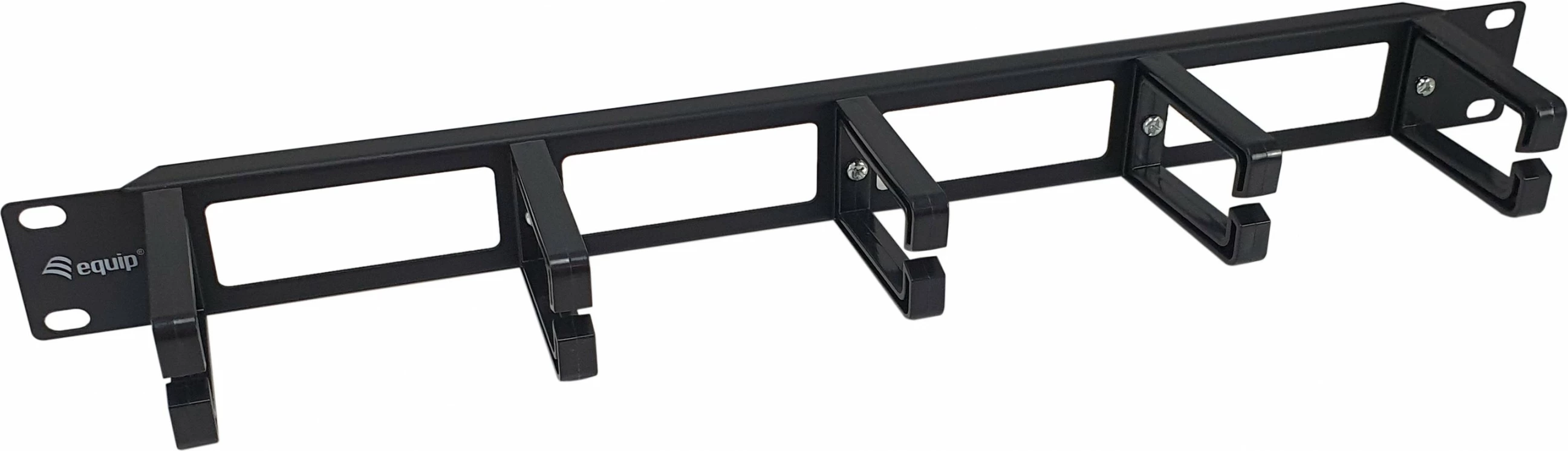 Panel menaxhimi kabllosh Equip 19" rack mount, 1U, plastikë/çelik, zi