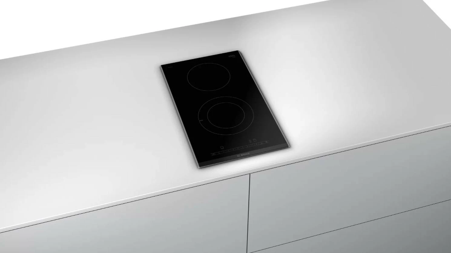 Pllakë qeramike Bosch PKF375FP2E, 2 zona, Touch, e zezë