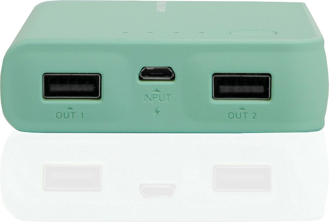 Powerbank RealPower PB-10k 10.000mAh, 2x USB-A, Opal Blue/Tirkiz