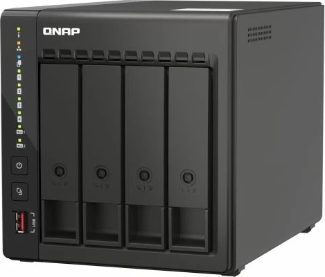 Server NAS QNAP TS-453E-8G, 4-bay, 8GB RAM, Dual 2.5GbE, 2x M.2 NVMe, 2x HDMI 4K, i zi