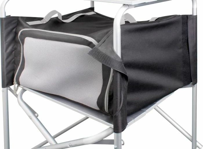 Kuzhinë kampingu palosëse BRUNNER Snack Basic 0422095N.C03, 62x46cm, H90/109cm, gri/zezë, me çantë bartjeje