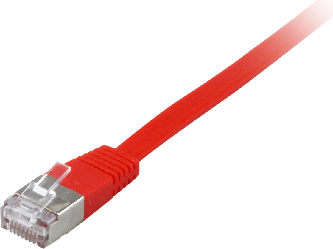 Kabllo rrjeti Equip Cat6a, 10m, flat, RJ-45, e kuqe