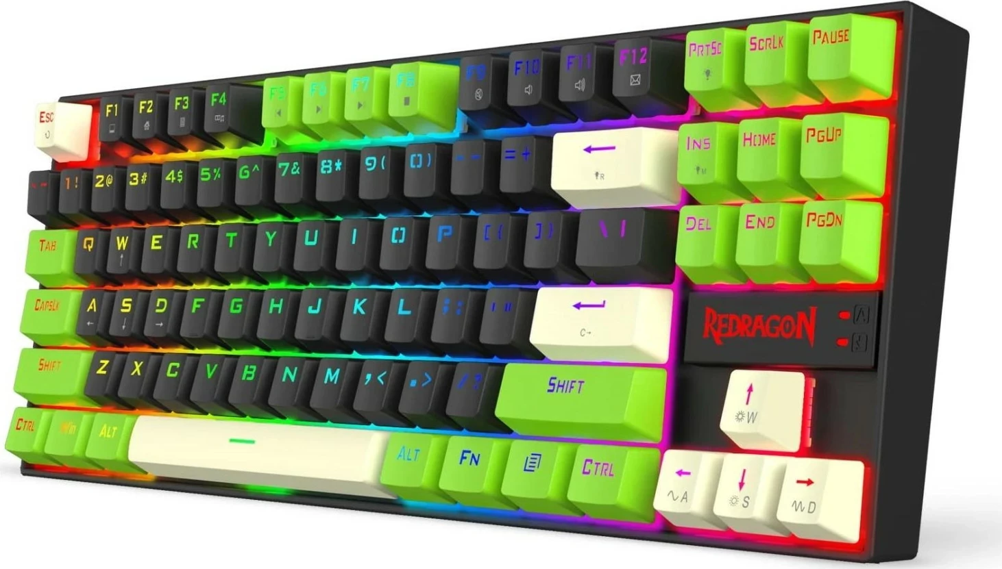 Tastierë gaming Redragon Kumara K552BGC-M, magnetike (UltraMag), TKL 80%, RGB, USB-C, e zezë