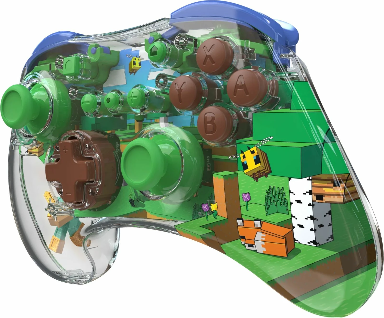 Kontroller pa tela PDP REALMz Minecraft Forest për Nintendo Switch, bateri e rikarikueshme, LED