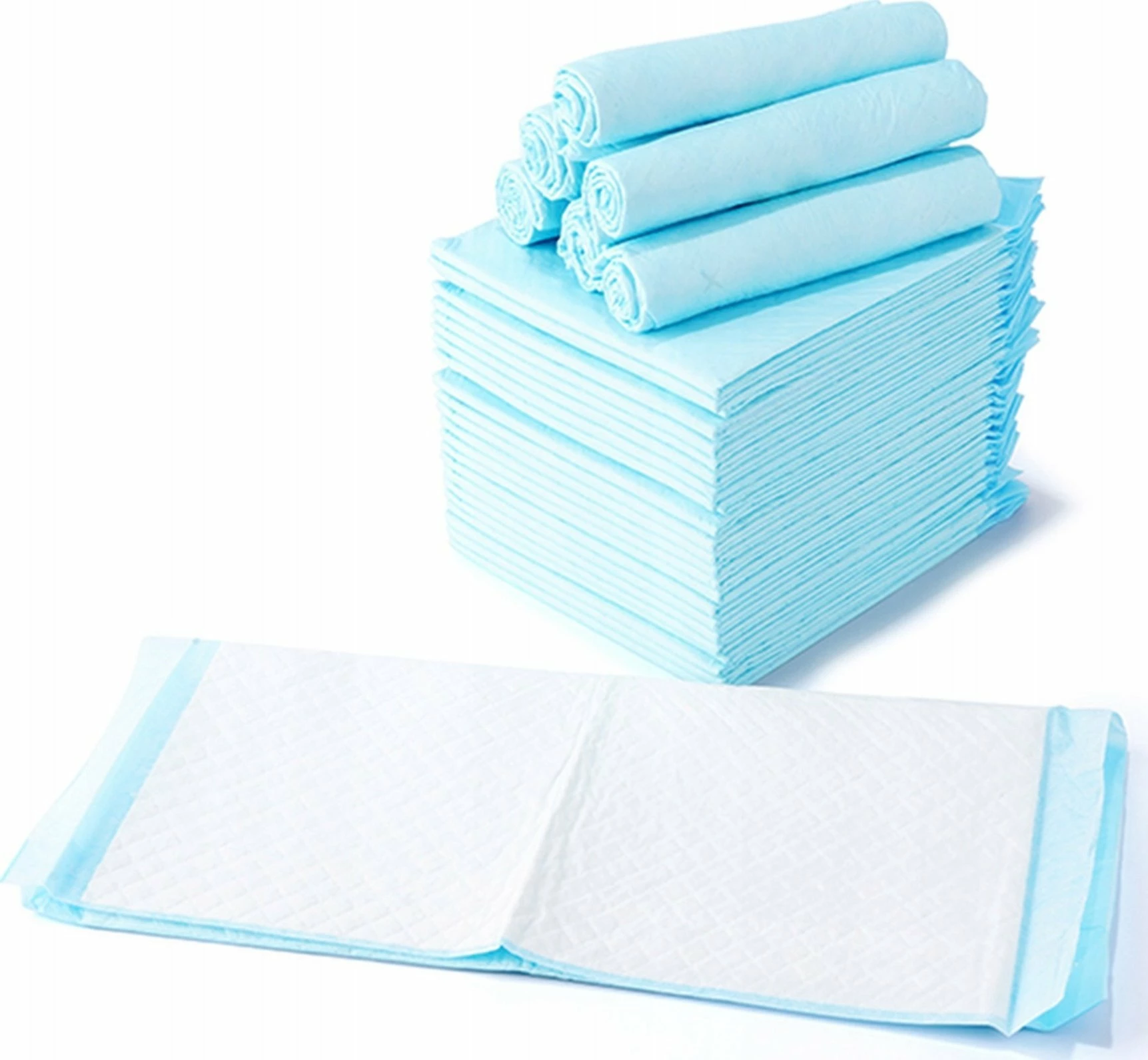 Tapet higjienik për kafshë Bounn 60x90 cm, absorbim deri 600 ml, paketë 50 copë, blu