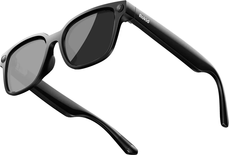 Syze smart Rokid AI Glasses Style, kamerë 12MP, video 3K, asistent AI, përkthim në kohë reale, zezë